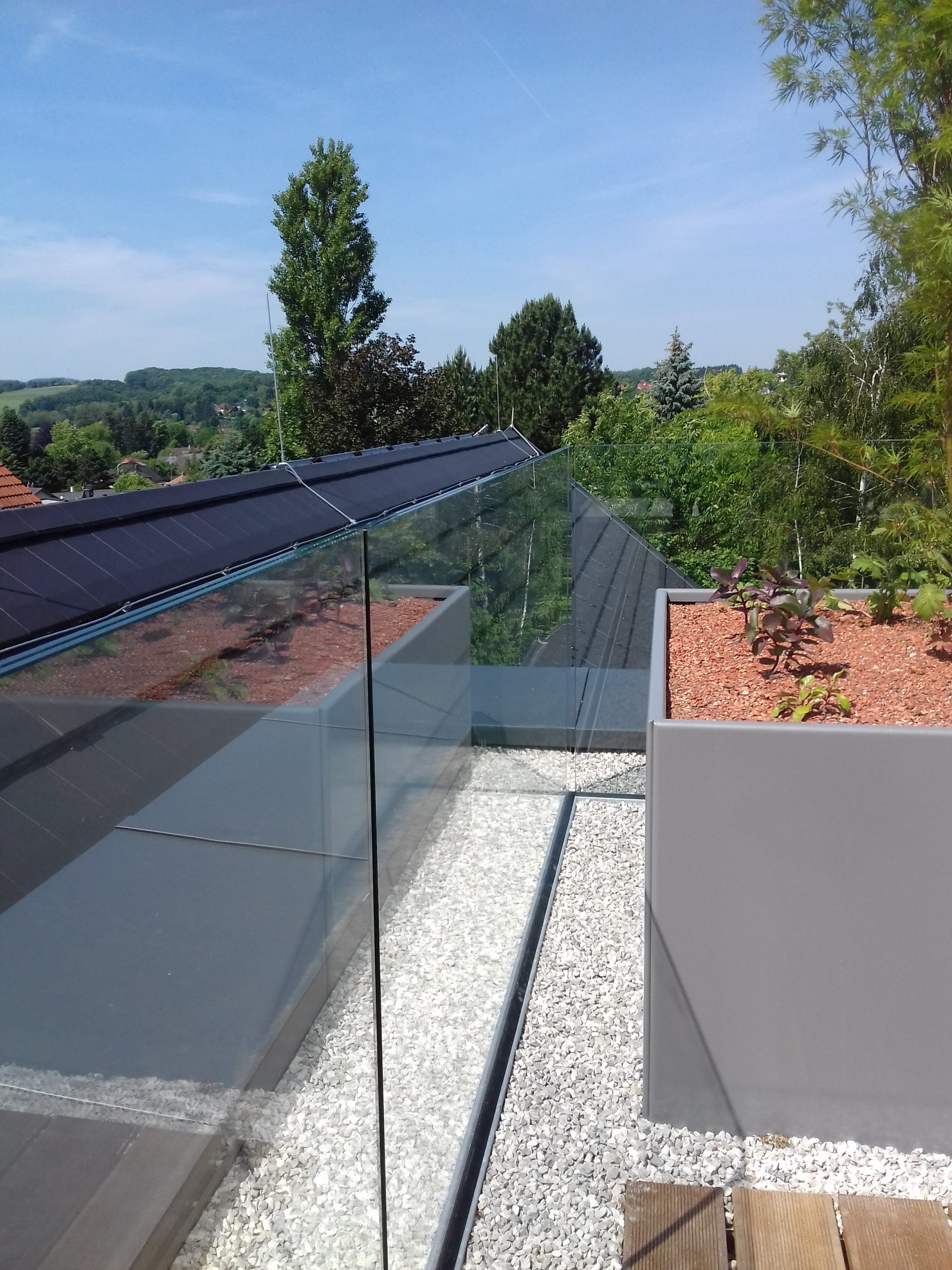 Dachterrasse Glasgeländer